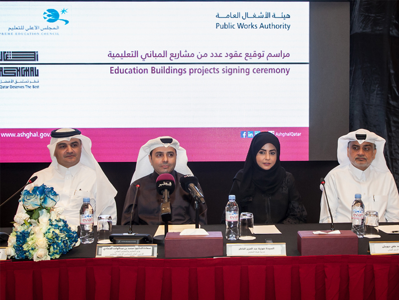 Ashghal Signs Contracts With Qatari Companies to Build 17 New Schools and 6 Kindergartens Valued at 1.246 Billion Riyals