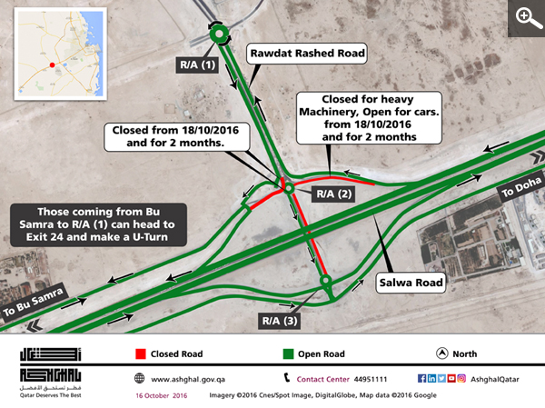 Entry Rashed Temporary Closure on Rawdat Rashed Interchange
