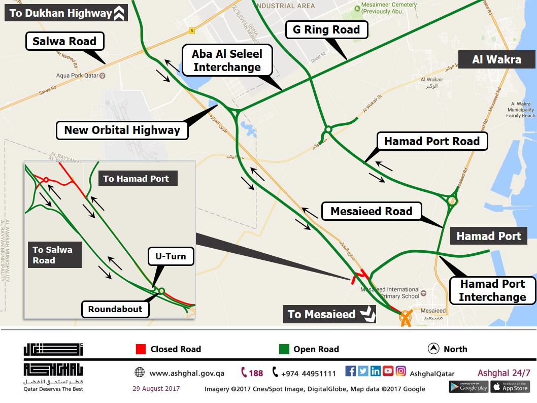 Ashghal partially opens 4 kilometre section of Orbital Highway to ...